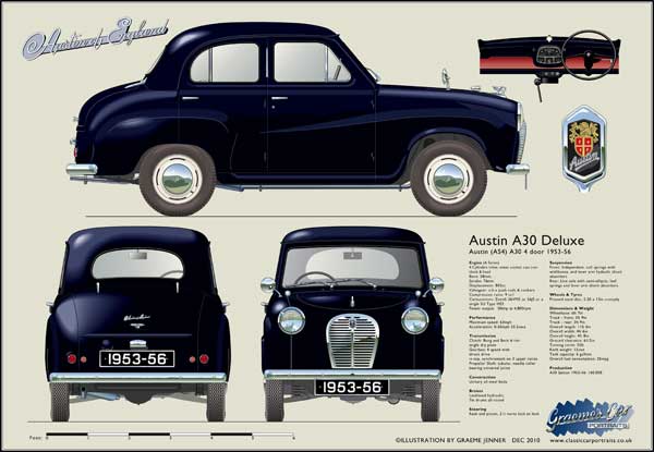 Austin A30 4 door Deluxe 1953-56