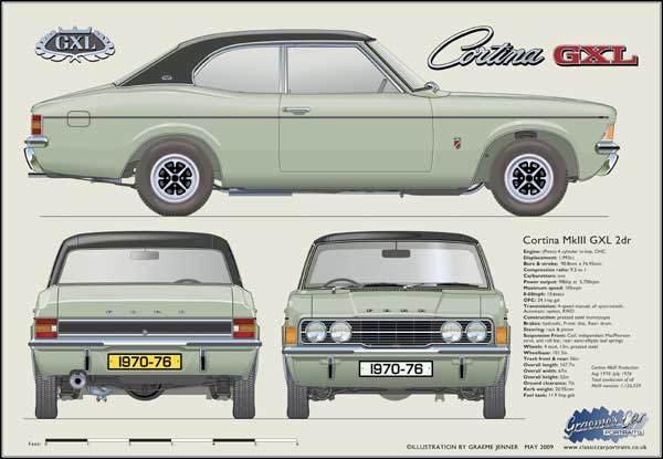 Ford Cortina Mk3 GXL 2 Door 1970-76