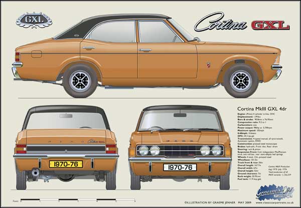 Ford Cortina Mk3 GXL 4 Door 1970-76